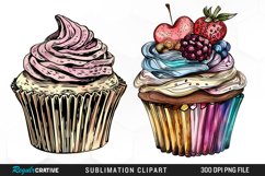 Vintage Cupcake Exquisite Clipart Product Image 1