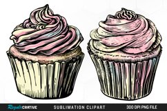 Vintage Cupcake Clipart Bundle Product Image 3