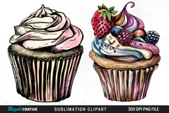 Vintage Cupcake Exquisite Clipart Product Image 1