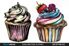 Vintage Cupcake Exquisite Clipart Product Image 1