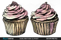 Vintage Cupcake Exquisite Clipart Product Image 1