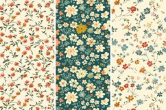 Vintage Cute Small Flowers Digital Paper Bundle Product Image 2