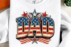 Vintage Dad 4th of July PNG, Patriotic Product Image 1