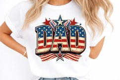 Vintage Dad 4th of July PNG, Patriotic Product Image 2