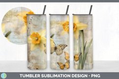 Bundle of six Decoupage Daffodils Tumbler designs.