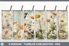Bundle of six Decoupage Daisys Tumbler designs.