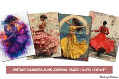 Vintage Dancer Women Junk Journal Pages | Printable Papers Product Image 1