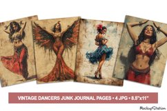 Vintage Dancer Women Junk Journal Pages | Printable Papers Product Image 1