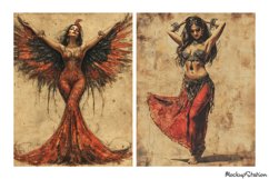 Vintage Dancer Women Junk Journal Pages | Printable Papers Product Image 3
