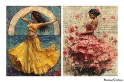 Vintage Dancer Women Junk Journal Pages | Printable Papers Product Image 3