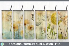 Bundle of six Decoupage Dandelions Tumbler designs.