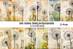 Vintage Dandelion Scrapbook Paper Backgrounds