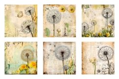Vintage Dandelion Scrapbook Paper Backgrounds
