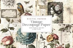 4 Vintage Decoupage Paper Product Image 1