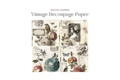 4 Vintage Decoupage Paper Product Image 2