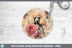 GorgeousVintage Decoupage Keychain design.