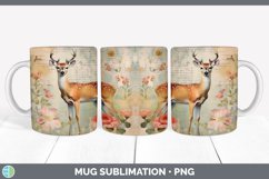 GorgeousDecoupage Deer Mug Wrap design.