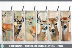 Bundle of six Decoupage Deer Tumbler designs.