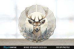 Vintage Deer Wind Spinner Sublimation PNG Design Product Image 1