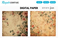 Vintage Seamless Digital Paper, Vintage Background Product Image 1