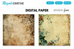 Vintage Seamless Digital Paper, Vintage Background Product Image 1