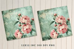 Vintage Peonies Flowers Seamless Digital Paper Bundle Product Image 7