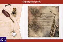 Vintage Floral Digital paper Bundle, Old paper scrapbook Product Image 10