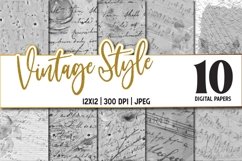 Antique Digital Papers, Vintage Style Paper Pack