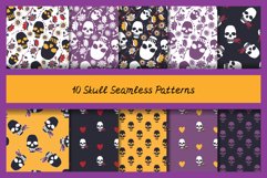 Vintage Doodle Skull Digital Papers