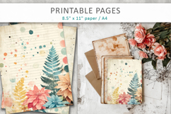 junk journal pages, old paper printables Product Image 5