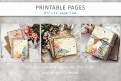 junk journal pages, old paper printables Product Image 6