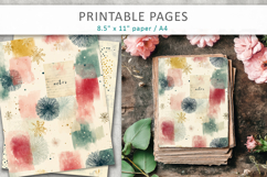 notes journal pages, vintage scrapbooking paper Product Image 3