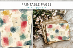 notes journal pages, vintage scrapbooking paper Product Image 6