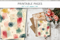notes journal pages, vintage scrapbooking paper Product Image 7