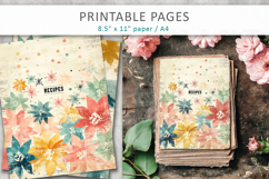 vintage junk journal, recipe pages Product Image 3