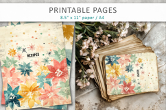 vintage junk journal, recipe pages Product Image 5