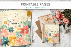 vintage junk journal, recipe pages Product Image 6