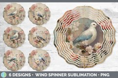 Bundle of six Decoupage Doves Wind Spinner designs.
