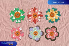 Vintage Dove Seamless Pattern Button Product Image 1