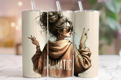 Dramatic PNG, Funny Tumbler Wrap, Sarcastic Tumbler, Sassy Product Image 1
