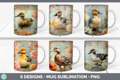 Bundle of six Decoupage Ducks Mug Wrap designs.
