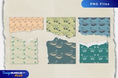 Vintage Duck Seamless Pattern Torn Paper Product Image 1