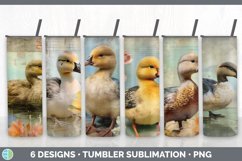Bundle of six Decoupage Ducks Tumbler designs.