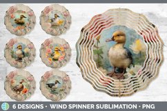 Bundle of six Decoupage Ducks Wind Spinner designs.