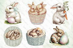 Vintage Easter Bunny Clipart Bundle Product Image 6