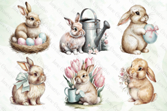 Vintage Easter Bunny Clipart Bundle Product Image 4