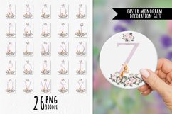 decoration gift,  round sign,  first easter,  spring decoration,  monogram,  spring gift,  egg hunt,  first easter egg hunt,  bunny,  latin alphabet,  vintage,  floral