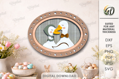 Easter Vintage Portraits Bundle Laser Cut. Wall Decor SVG Product Image 7