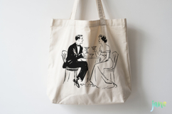 Vintage Elegant Couple SVG PNG Clipart Bundle Product Image 4