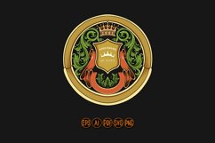 Vintage elegant label floral swirl ornament illustrations Product Image 1